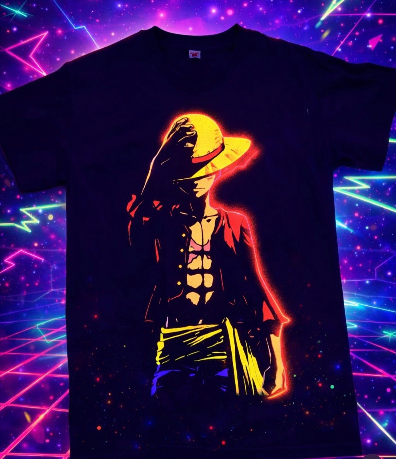 Luffy Neon Silhouette Tee